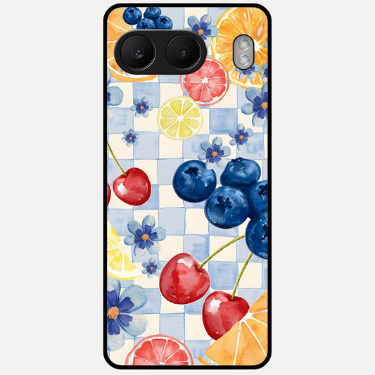  Citrus Bloom Joy Glass Case For Oneplus Nord 4 back cover – full design glossy printed glass finish