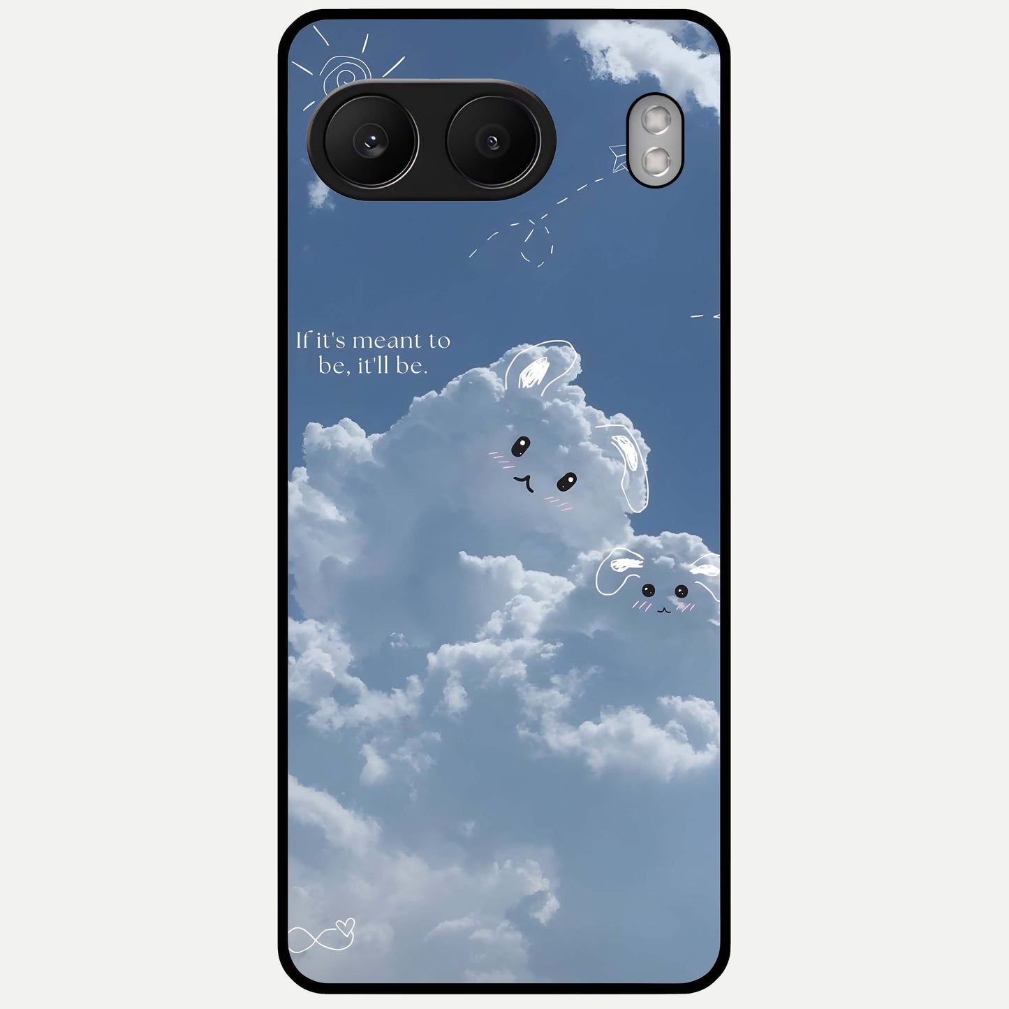  Cloud Bunny Dreams Glass Case For Oneplus Nord 4 back cover – full design glossy printed glass finish