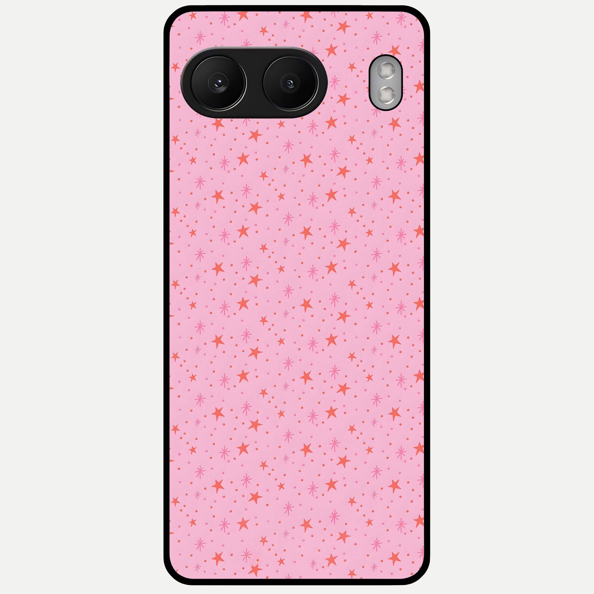  Cosmic Pink Sparkle Glass Case For Oneplus Nord 4 back cover – full design glossy printed glass finish