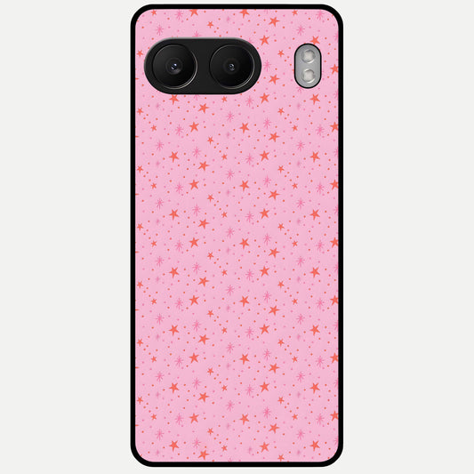  Cosmic Pink Sparkle Glass Case For Oneplus Nord 4 back cover – full design glossy printed glass finish