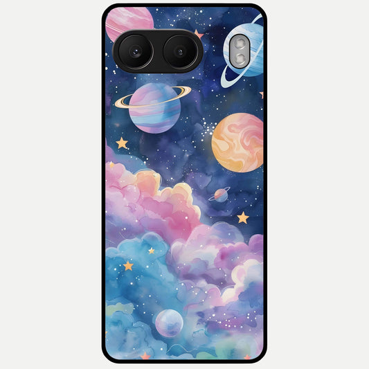  Cosmic Planet Dreams Glass Case For Oneplus Nord 4 back cover – full design glossy printed glass finish