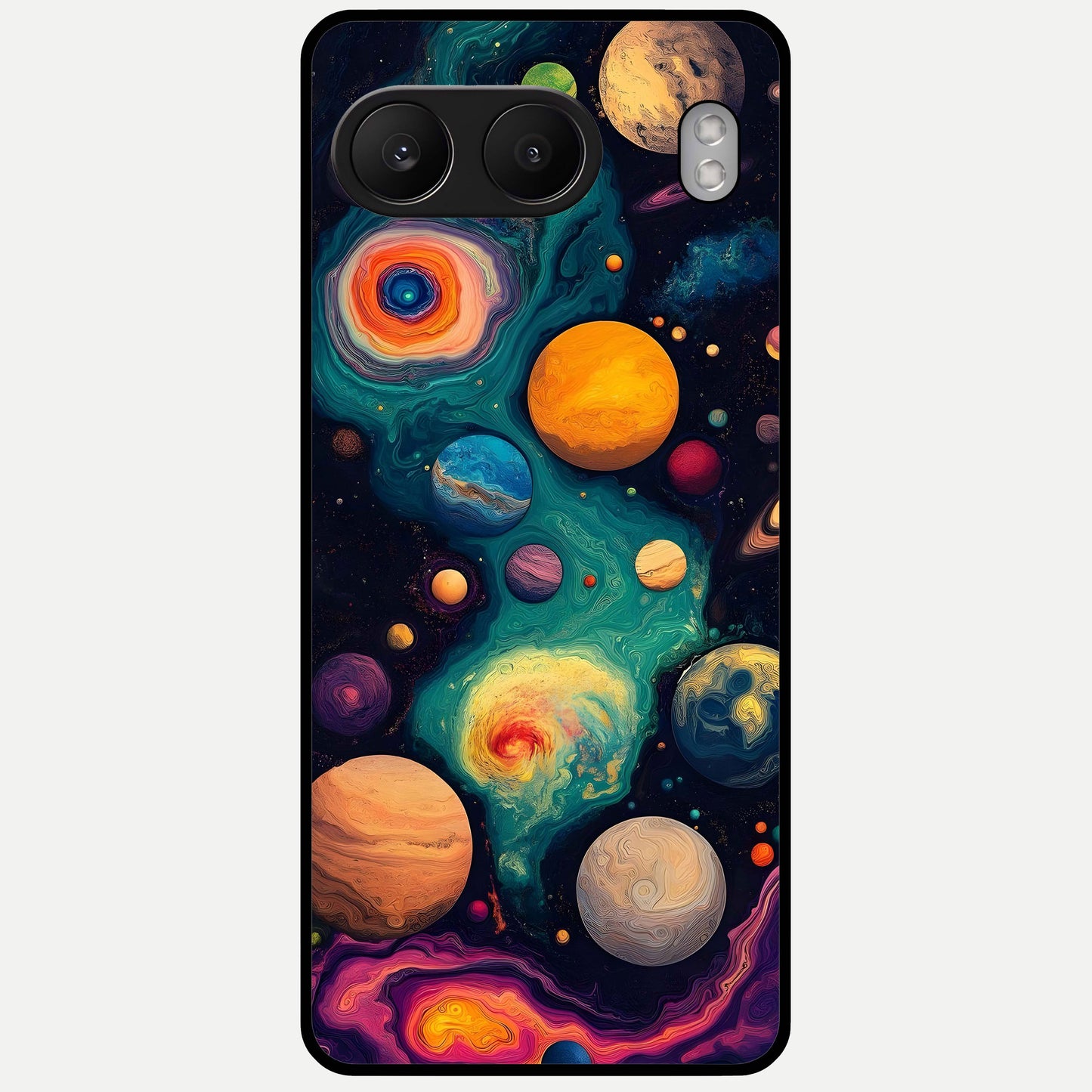  Cosmic Planet Journey Glass Case For Oneplus Nord 4 back cover – full design glossy printed glass finish