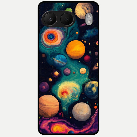  Cosmic Planet Journey Glass Case For Oneplus Nord 4 back cover – full design glossy printed glass finish