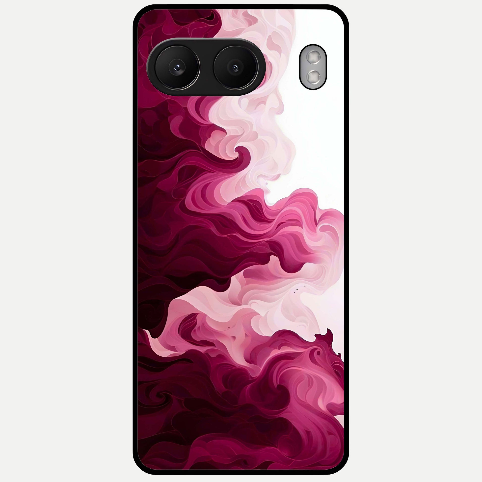 Crimson Wave Flow Glass Case For Oneplus Nord 4 back cover – full design glossy printed glass finish