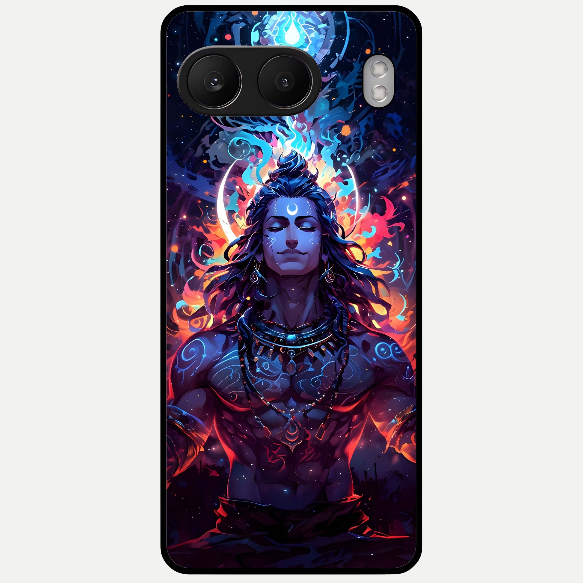  Divine Fire Shiv Glass Case For Oneplus Nord 4 back cover – full design glossy printed glass finish