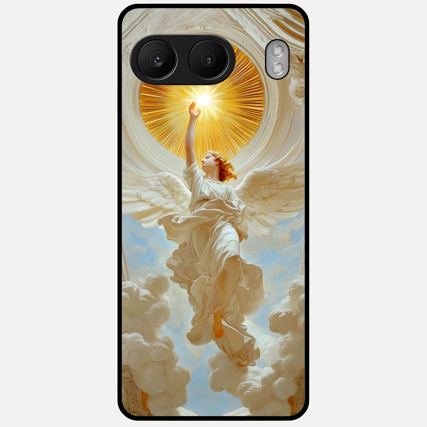  Divine Light Angel Glass Case For Oneplus Nord 4 back cover – full design glossy printed glass finish