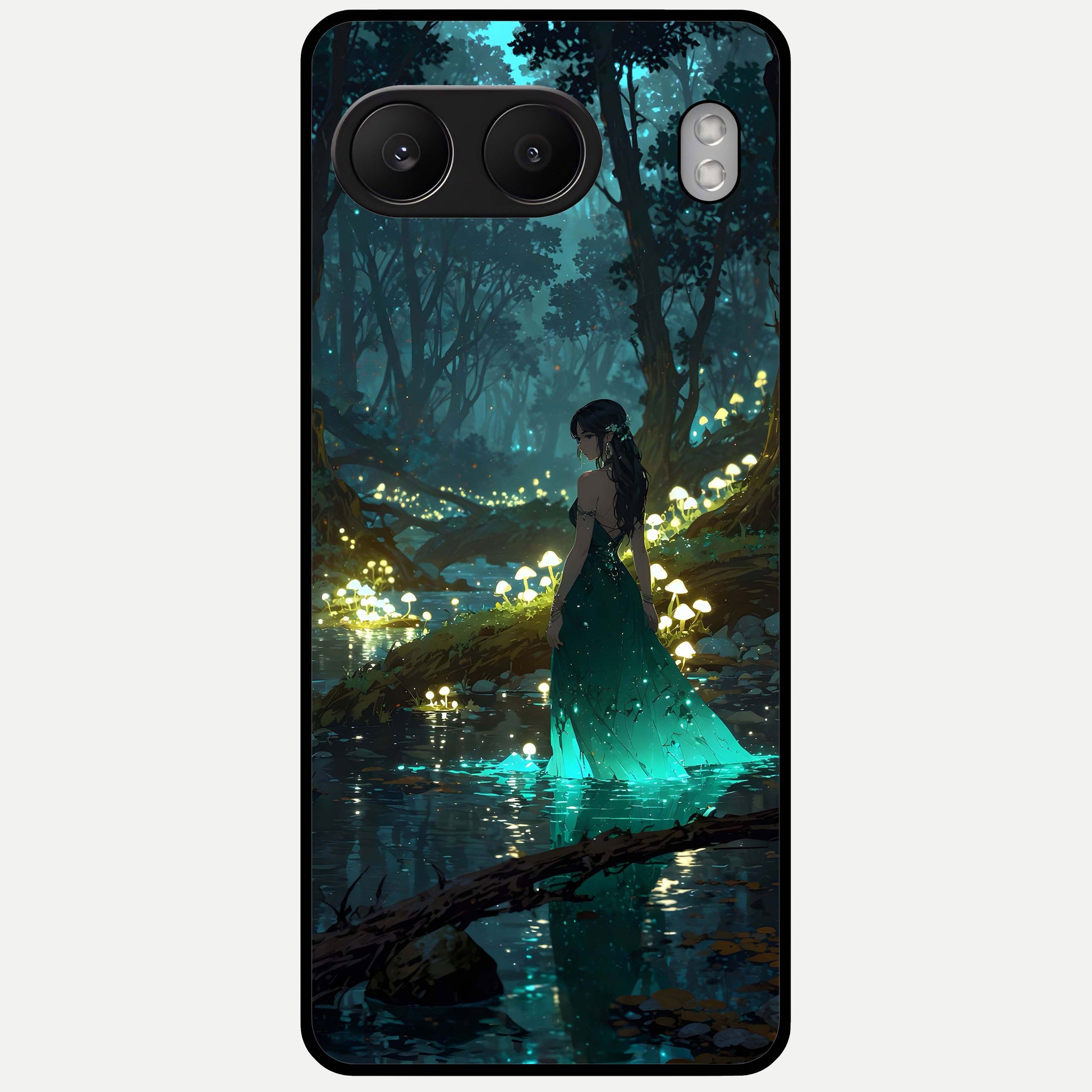  Enchanted Forest Glow Glass Case For Oneplus Nord 4 back cover – full design glossy printed glass finish
