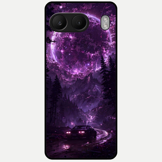  Eternal Cosmic Drive Glass Case For Oneplus Nord 4 back cover – full design glossy printed glass finish