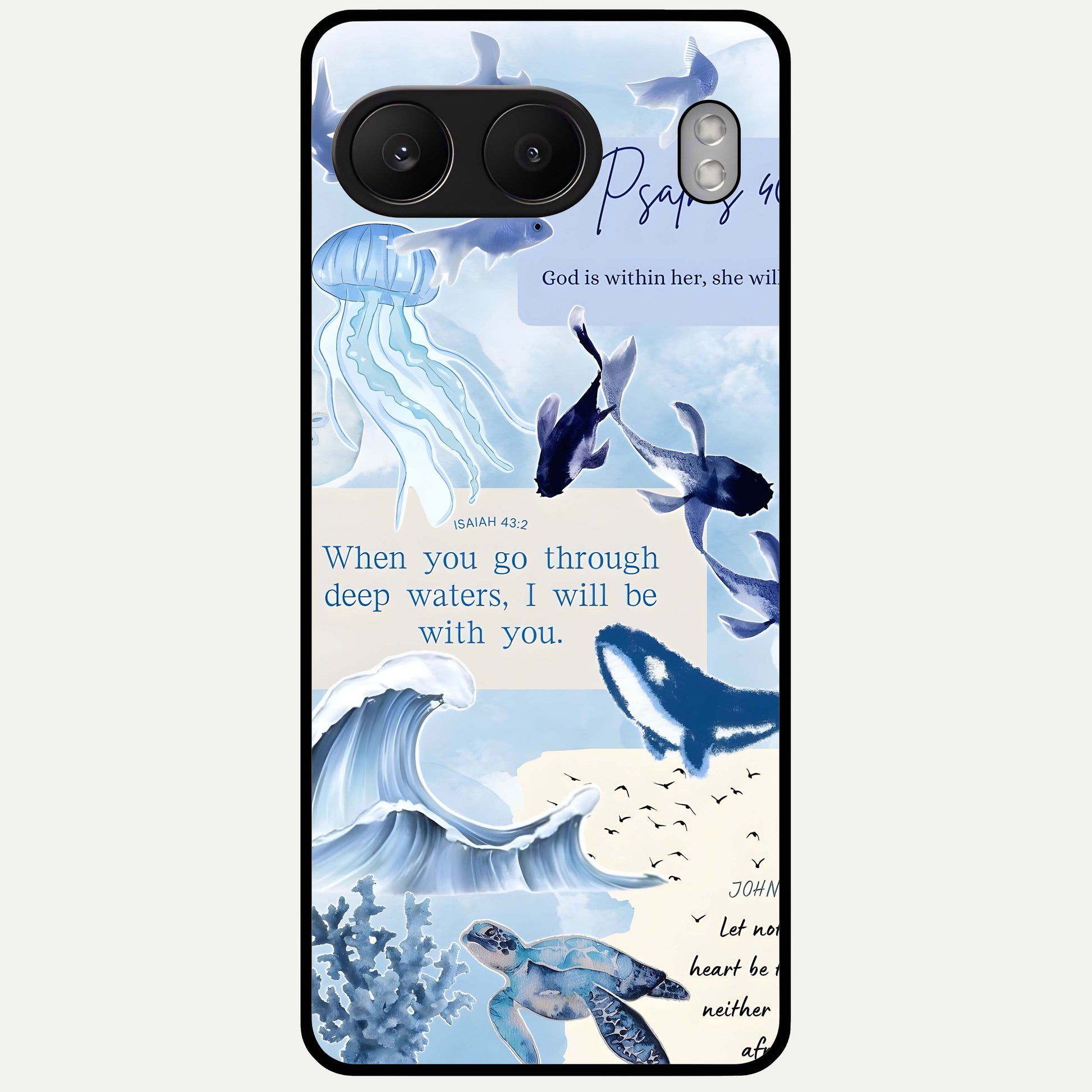  Faithful Ocean Promise Glass Case For Oneplus Nord 4 back cover – full design glossy printed glass finish