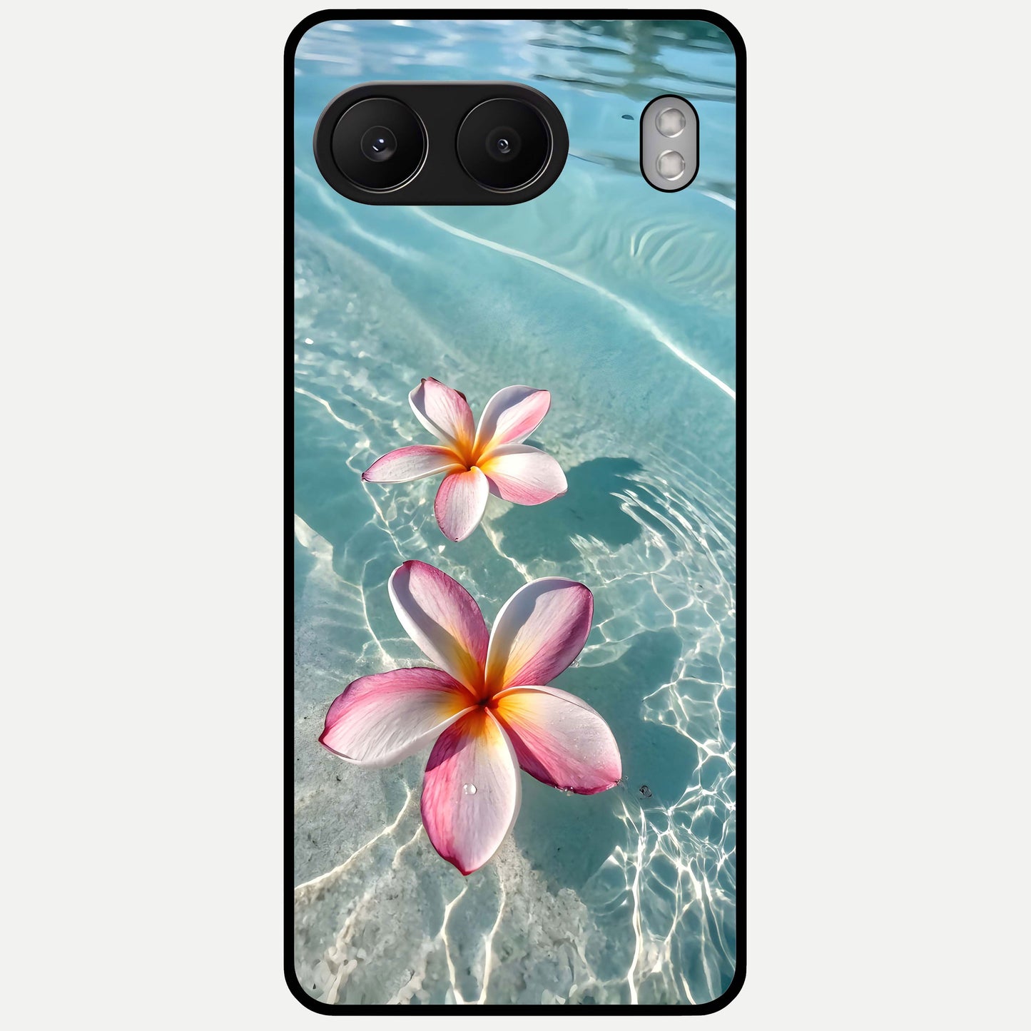  Floating Bloom Bliss Glass Case For Oneplus Nord 4 back cover – full design glossy printed glass finish