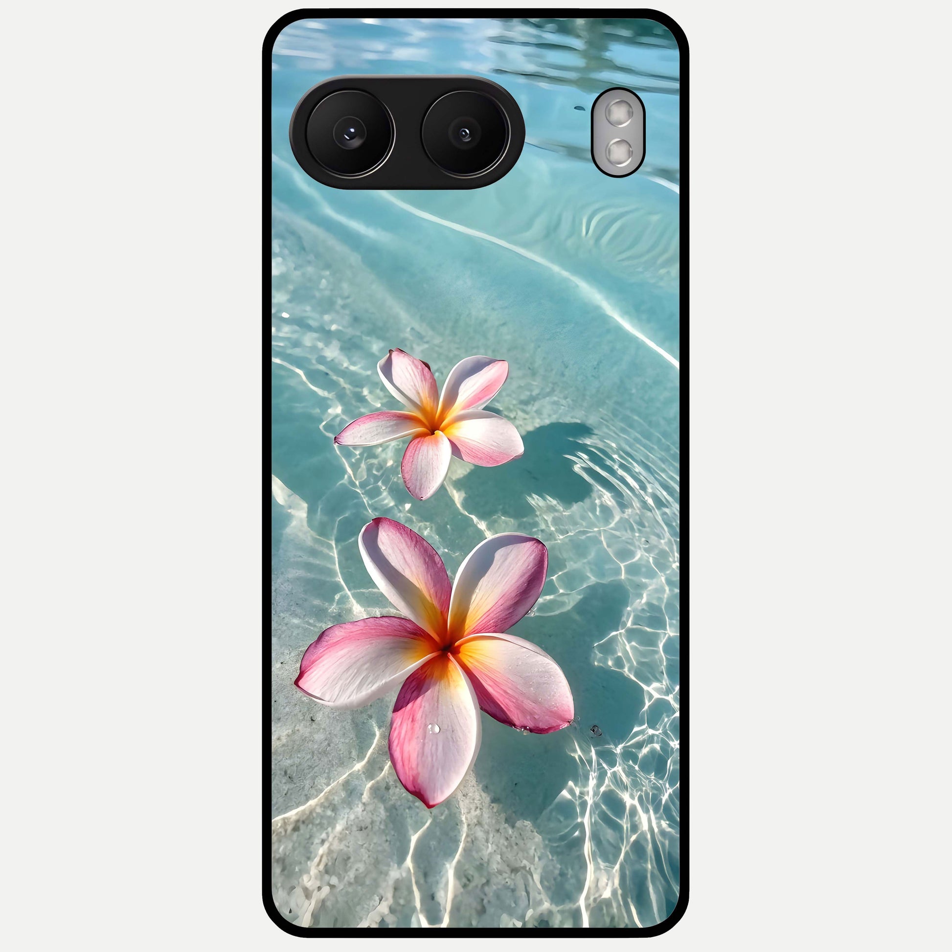  Floating Bloom Bliss Glass Case For Oneplus Nord 4 back cover – full design glossy printed glass finish
