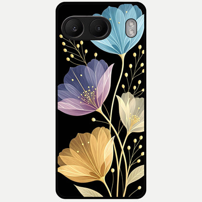  Flower Bloom Glow Glass Case For Oneplus Nord 4 back cover – full design glossy printed glass finish