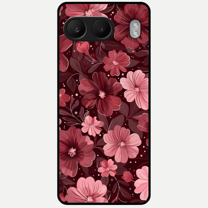  Flower Blush Bloom Glass Case For Oneplus Nord 4 back cover – full design glossy printed glass finish