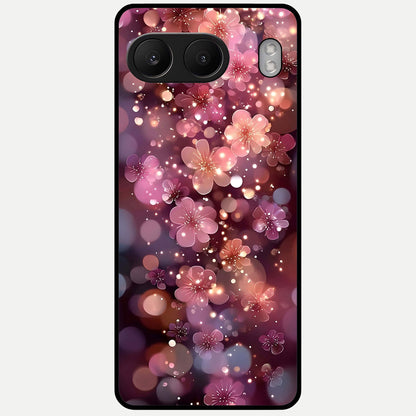  Glowing Petal Bliss Glass Case For Oneplus Nord 4 back cover – full design glossy printed glass finish