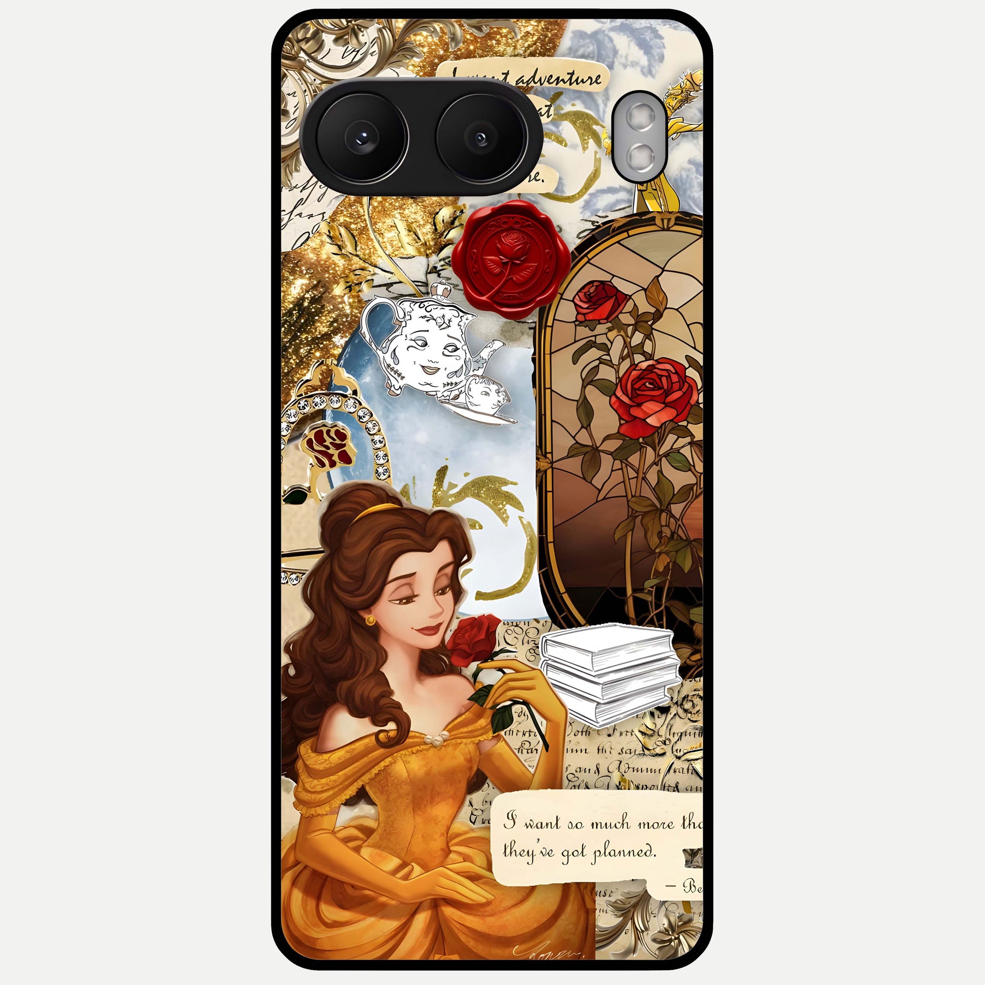  Golden Dream Belle Glass Case For Oneplus Nord 4 back cover – full design glossy printed glass finish