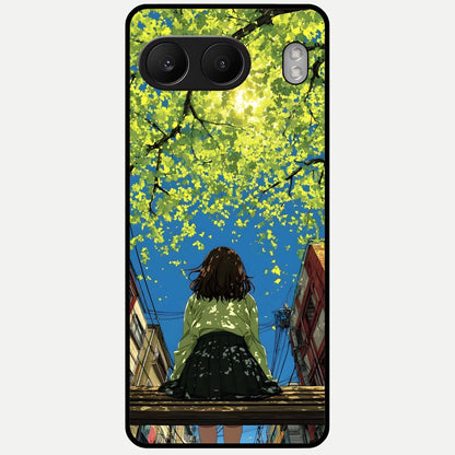  Golden Leaves Glow Glass Case For Oneplus Nord 4 back cover – full design glossy printed glass finish