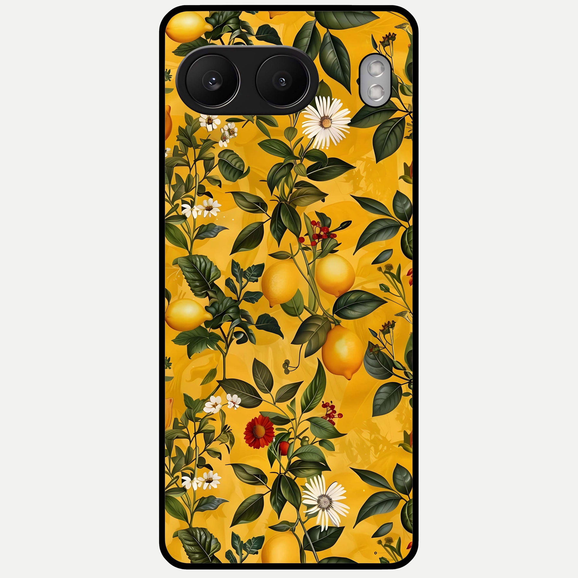  Golden Lemon Field Glass Case For Oneplus Nord 4 back cover – full design glossy printed glass finish