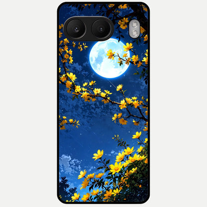  Golden Night Glow Glass Case For Oneplus Nord 4 back cover – full design glossy printed glass finish
