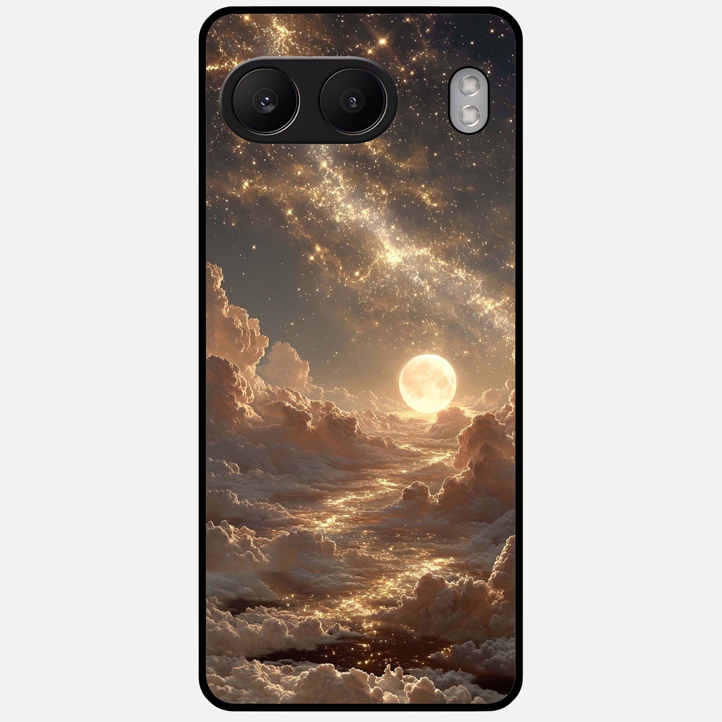  Golden Sky Dream Glass Case For Oneplus Nord 4 back cover – full design glossy printed glass finish