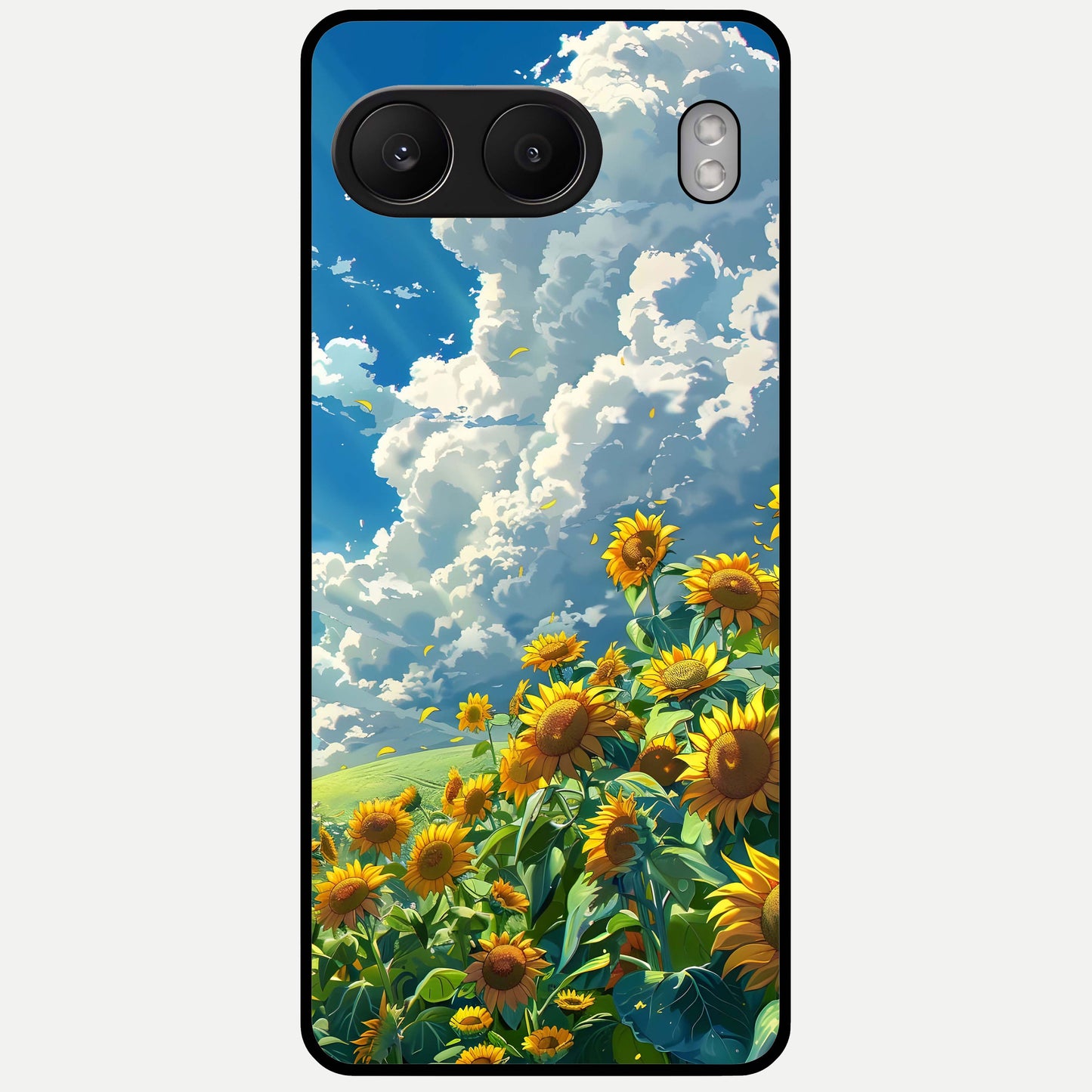  Golden Sun Glory Glass Case For Oneplus Nord 4 back cover – full design glossy printed glass finish