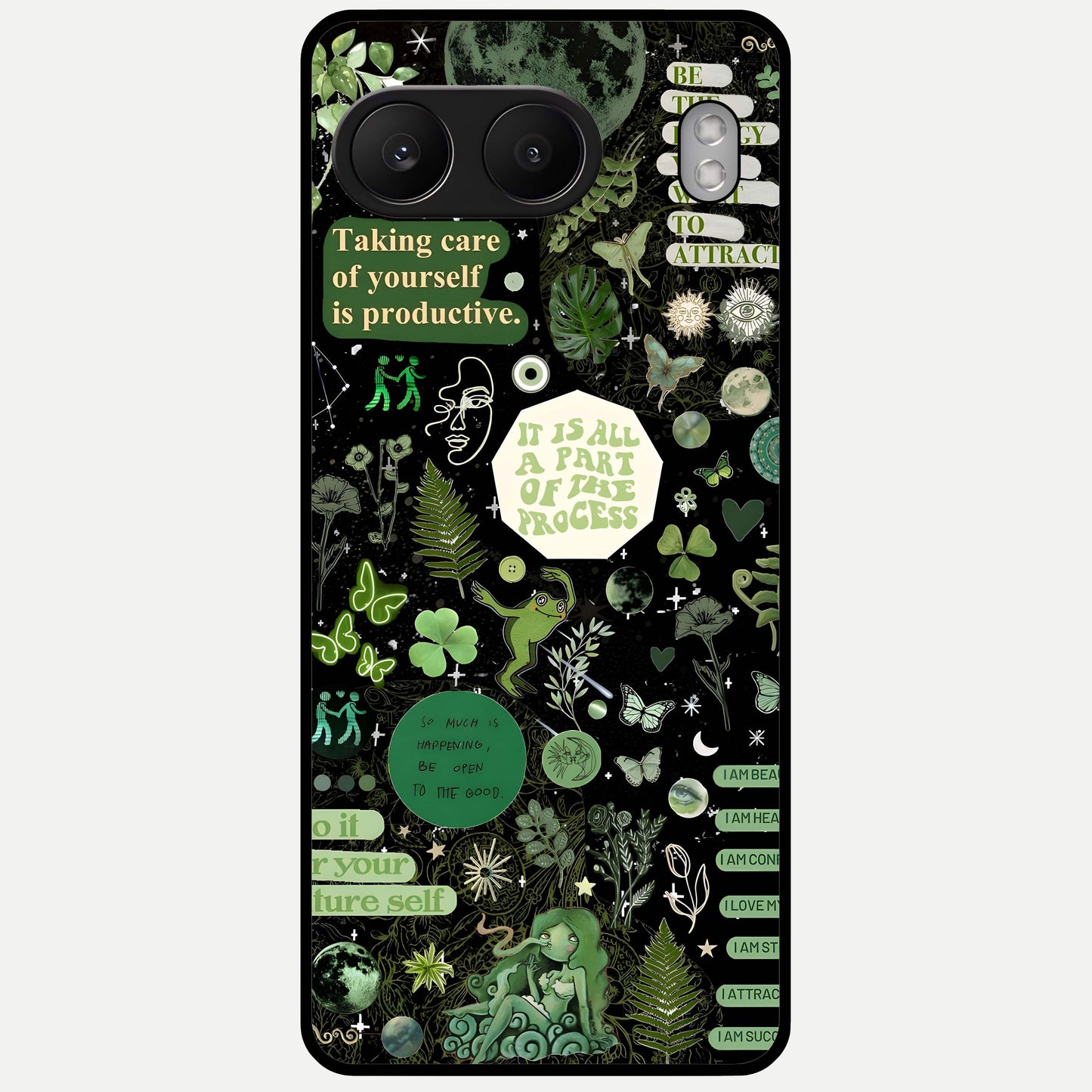  Green Mandala Pattern Glass Case For Oneplus Nord 4 back cover – full design glossy printed glass finish