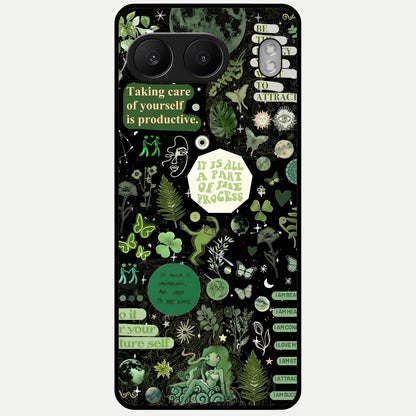  Green Mandala Pattern Glass Case For Oneplus Nord 4 back cover – full design glossy printed glass finish