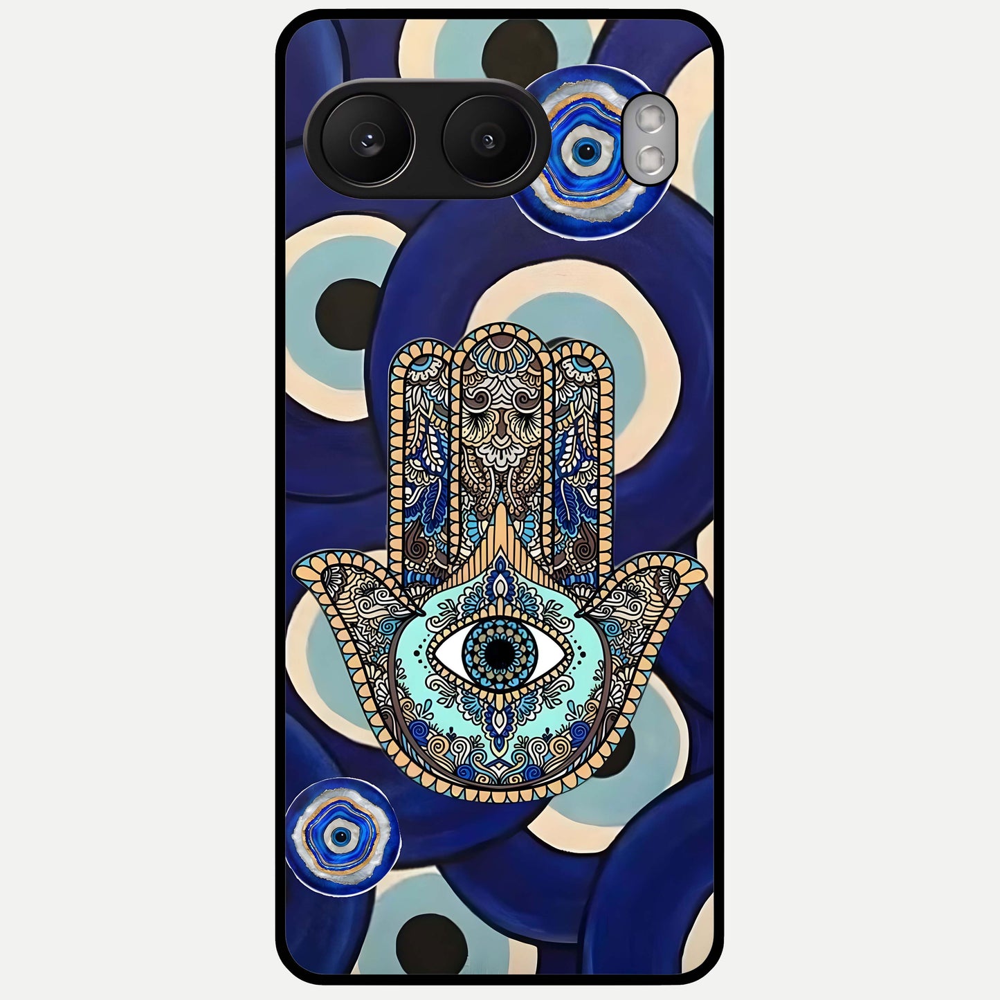  Hamsa Divine Guard Glass Case For Oneplus Nord 4 back cover – full design glossy printed glass finish