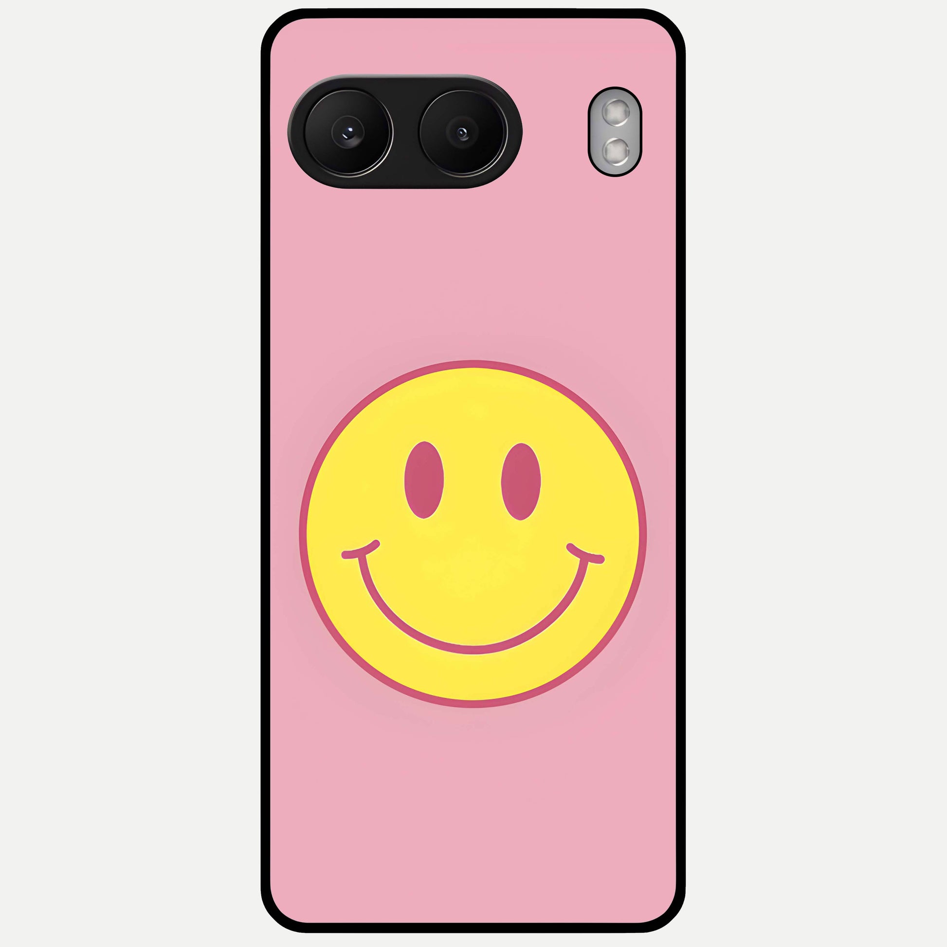  Happy Pink Mood Glass Case For Oneplus Nord 4 back cover – full design glossy printed glass finish