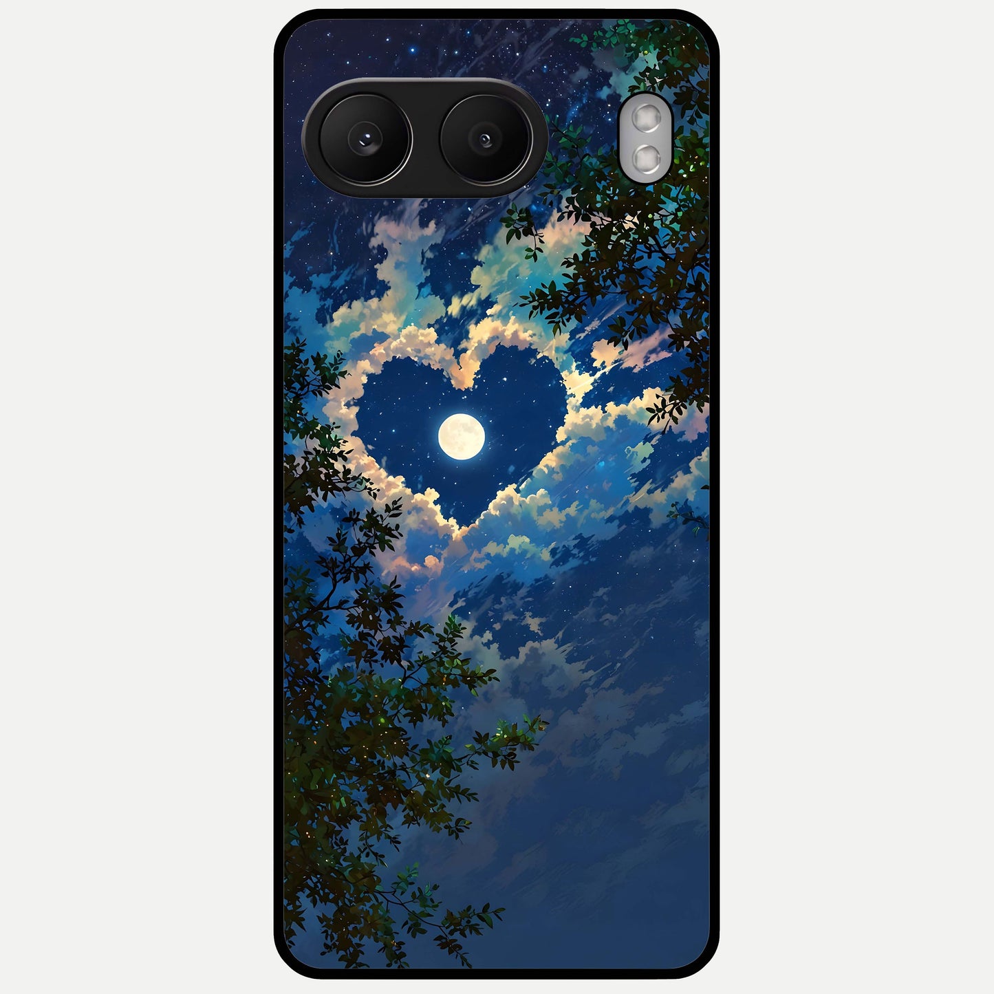  Heart With Moon Sky Glass Case For Oneplus Nord 4 back cover – full design glossy printed glass finish
