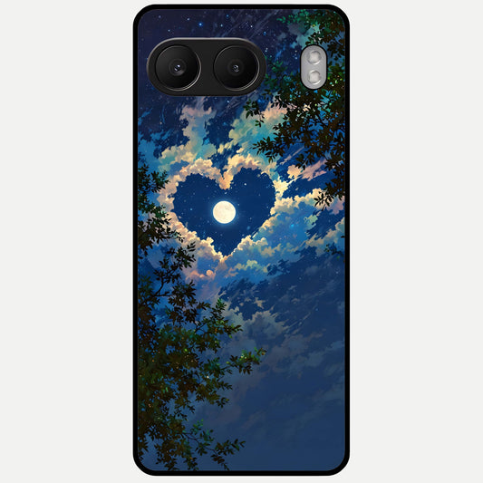  Heart With Moon Sky Glass Case For Oneplus Nord 4 back cover – full design glossy printed glass finish