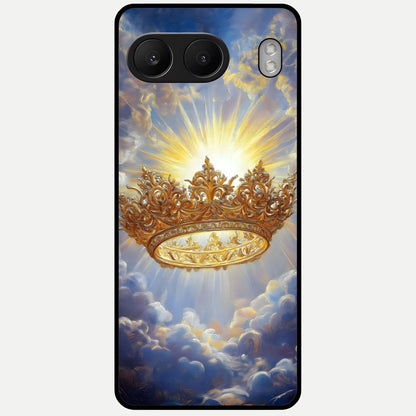  Heavenly Crown Light Glass Case For Oneplus Nord 4 back cover – full design glossy printed glass finish