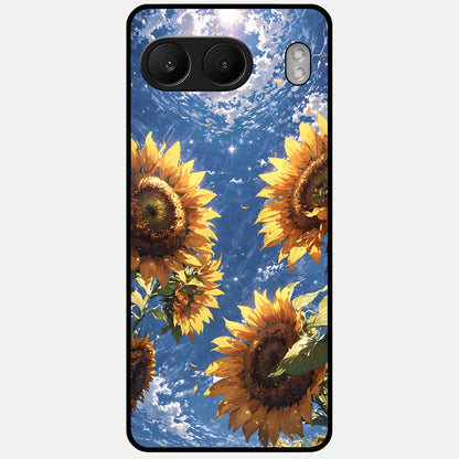  Heavenly Sunflower Rise Glass Case For Oneplus Nord 4 back cover – full design glossy printed glass finish