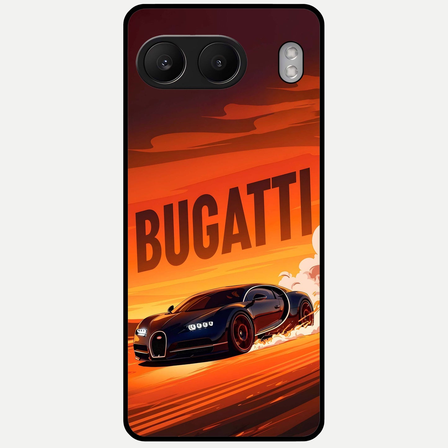  Inferno Bugatti Storm Glass Case For Oneplus Nord 4 back cover – full design glossy printed glass finish