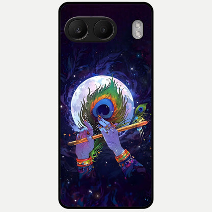 Krishna Hands Art Glass Case For Oneplus Nord 4 back cover – full design glossy printed glass finish