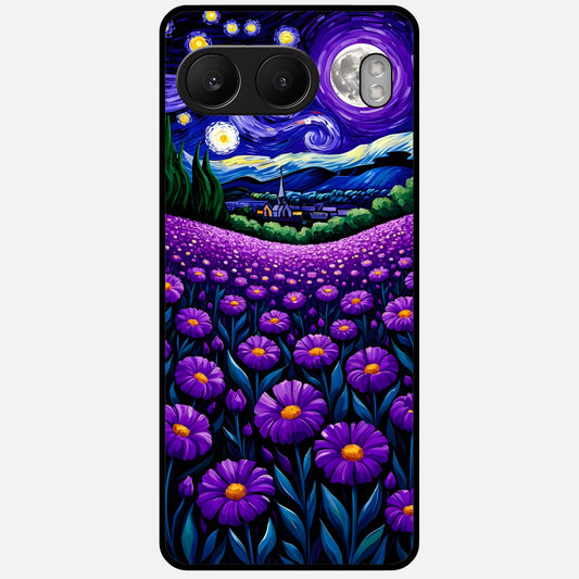  Lavender Moon Field Glass Case For Oneplus Nord 4 back cover – full design glossy printed glass finish