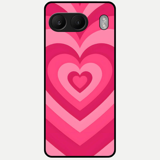 Layered Love Hearts Glass Case For Oneplus Nord 4 back cover – full design glossy printed glass finish