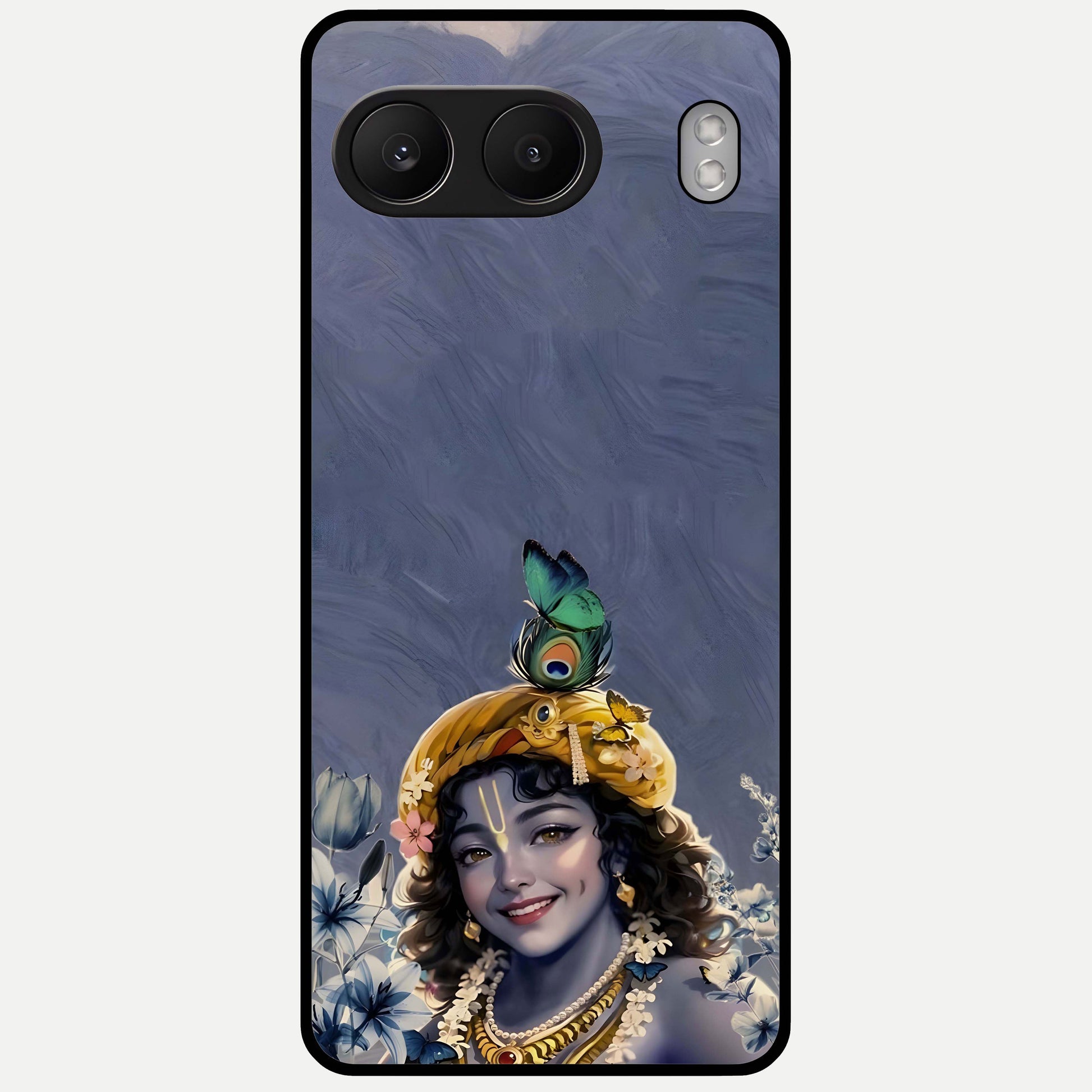 Lord Krishna Glass Case For Oneplus Nord 4 back cover – full design glossy printed glass finish