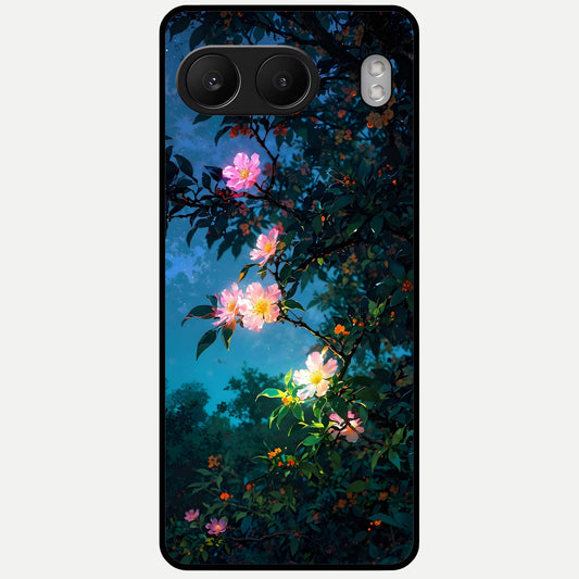  Midnight Bloom Glow Glass Case For Oneplus Nord 4 back cover – full design glossy printed glass finish