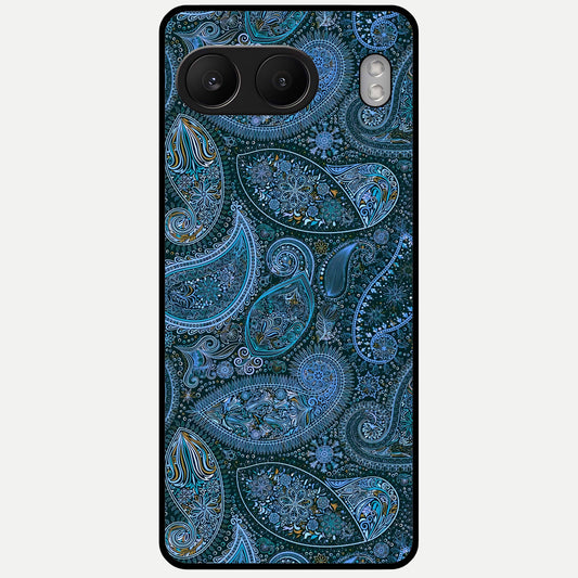  Midnight Paisley Glow Glass Case For Oneplus Nord 4 back cover – full design glossy printed glass finish