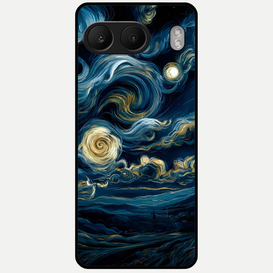  Midnight Sky Whirl Glass Case For Oneplus Nord 4 back cover – full design glossy printed glass finish