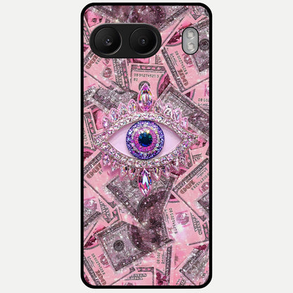  Money Eye Luxe Glass Case For Oneplus Nord 4 back cover – full design glossy printed glass finish