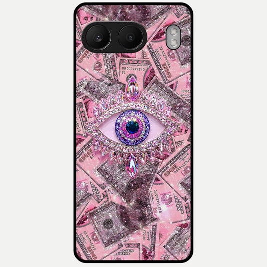 Money Eye Luxe Glass Case For Oneplus Nord 4 back cover – full design glossy printed glass finish