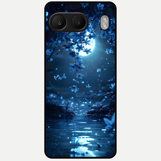  Moonlight Petal Dream Glass Case For Oneplus Nord 4 back cover – full design glossy printed glass finish