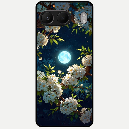  Moonlit Blossom Dream Glass Case For Oneplus Nord 4 back cover – full design glossy printed glass finish