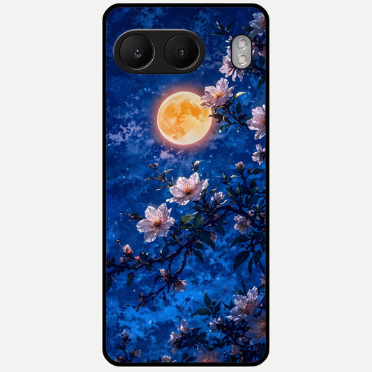  Moonlit Blossoms Night Glass Case For Oneplus Nord 4 back cover – full design glossy printed glass finish