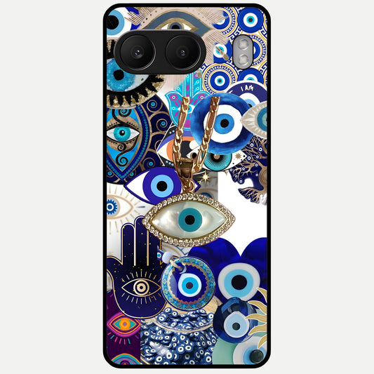  Mystic Charm Eye Glass Case For Oneplus Nord 4 back cover – full design glossy printed glass finish