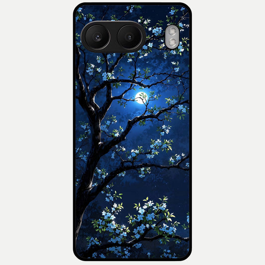  Mystic Floral Night Glass Case For Oneplus Nord 4 back cover – full design glossy printed glass finish