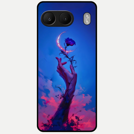  Mystic Hand Glass Case For Oneplus Nord 4 back cover – full design glossy printed glass finish