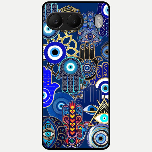  Mystic Palm Guard Glass Case For Oneplus Nord 4 back cover – full design glossy printed glass finish