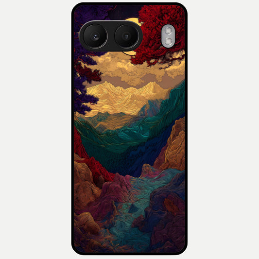 Mystic Valley Light Glass Case For Oneplus Nord 4 back cover – full design glossy printed glass finish